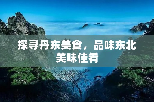 探寻丹东美食，品味东北美味佳肴