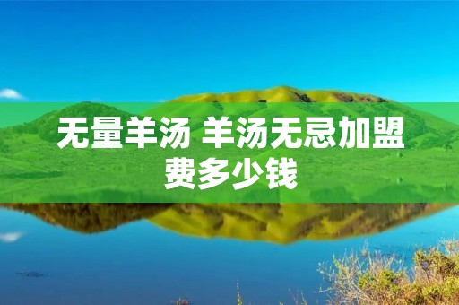 无量羊汤 羊汤无忌加盟费多少钱