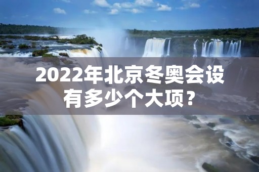 2022年北京冬奥会设有多少个大项？