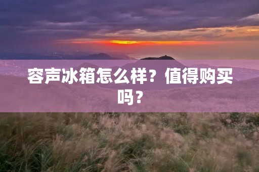 容声冰箱怎么样?值得购买吗? 容声冰箱怎么样?值得购买吗?