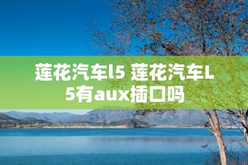 莲花汽车l5 莲花汽车L5有aux插口吗 莲花汽车l5 莲花汽车L5有aux插口吗