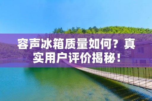 容声冰箱质量如何？真实用户评价揭秘！