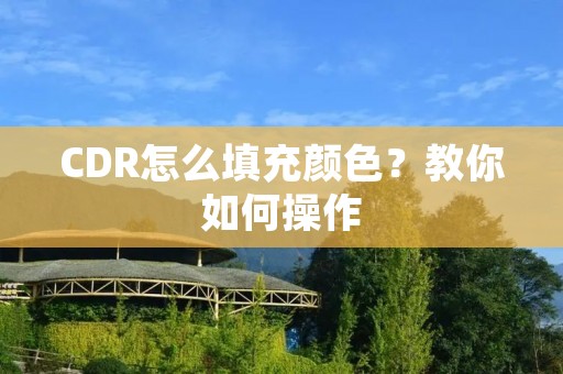 CDR怎么填充颜色?教你如何操作 CDR怎么填充颜色?教你如何操作