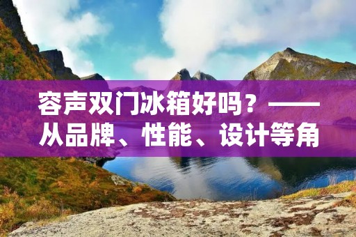 容声双门冰箱好吗？——从品牌、性能、设计等角度分析
