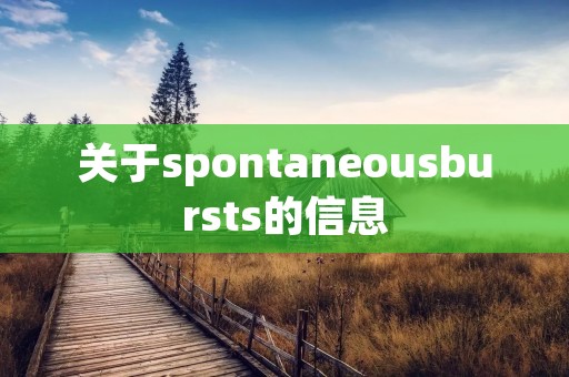 关于spontaneou**ursts的信息