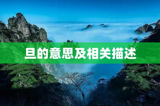 旦的意思及相关描述