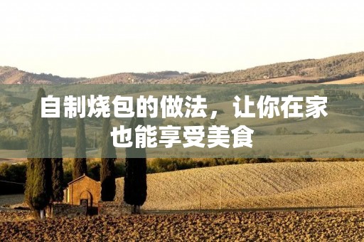 自制烧包的做法，让你在家也能享受美食
