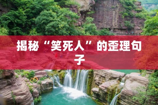 揭秘“笑死人”的歪理句子 揭秘“笑死人”的歪理句子