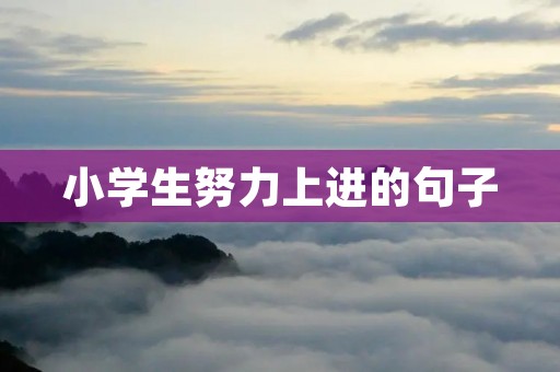 小学生努力上进的句子 小学生努力上进的句子