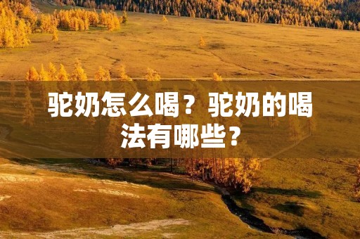 驼奶怎么喝？驼奶的喝法有哪些？