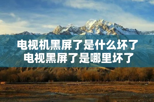 电视机黑屏了是什么坏了 电视黑屏了是哪里坏了