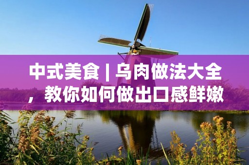 中式美食 | 乌肉做法大全，教你如何做出口感鲜嫩的乌鸡肉