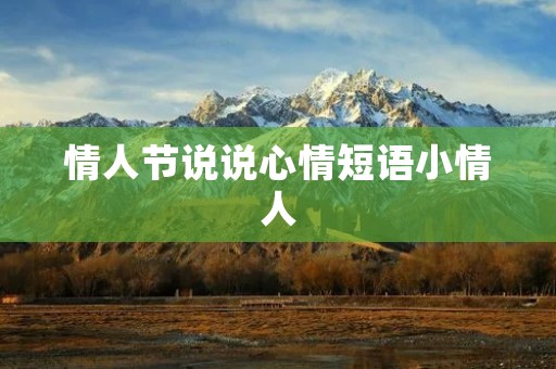 情人节说说心情短语小情人