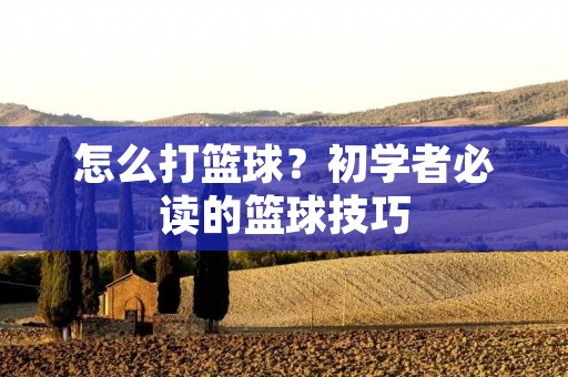 怎么打篮球？初学者必读的篮球技巧