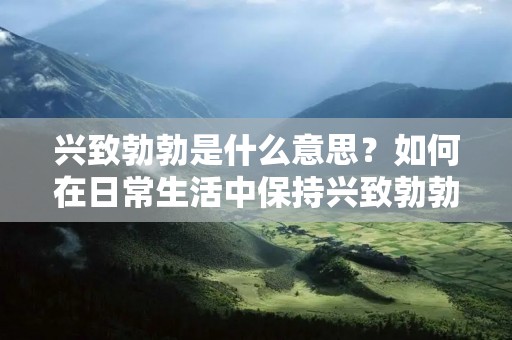 兴致勃勃是什么意思?如何在日常生活中保持兴致勃勃?