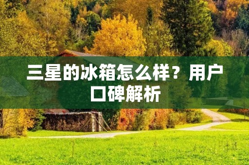 三星的冰箱怎么样？用户口碑解析