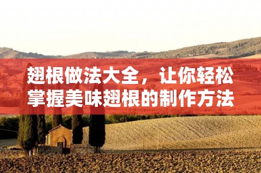 翅根做法大全,让你轻松掌握美味翅根的制作方法 翅根做法大全,让你轻松掌握美味翅根的制作方法