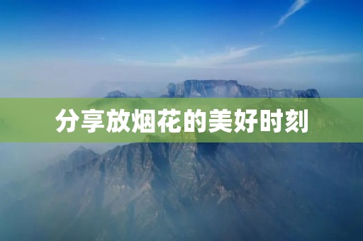 分享放烟花的美好时刻
