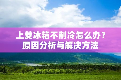 上菱冰箱不制冷怎么办?原因分析与解决方法 上菱冰箱不制冷怎么办?原因分析与解决方法