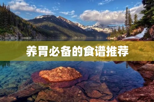 养胃必备的食谱推荐