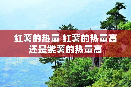红薯的热量 红薯的热量高还是紫薯的热量高 红薯的热量 红薯的热量高还是紫薯的热量高