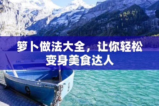 箩卜做法大全,让你轻松变身美食达人 箩卜做法大全,让你轻松变身美食达人