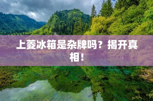 上菱冰箱是杂牌吗?揭开真相! 上菱冰箱是杂牌吗?揭开真相!