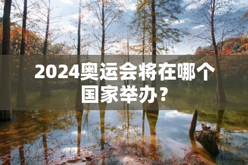 2024奥运会将在哪个国家举办？