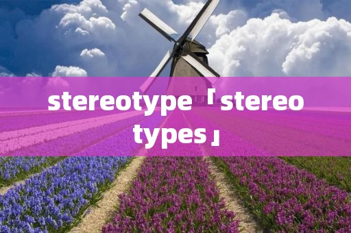 stereotype「stereotypes」 stereotype「stereotypes」