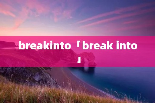 breakinto「break into」