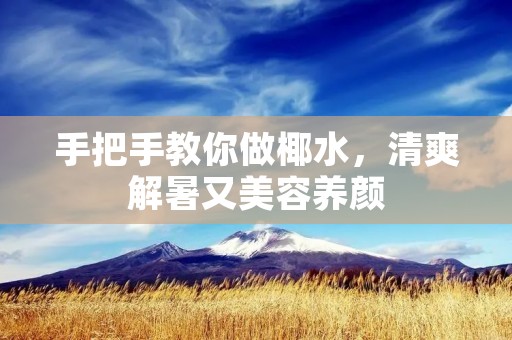 手把手教你做椰水,清爽解暑又美容养颜 手把手教你做椰水,清爽解暑又美容养颜