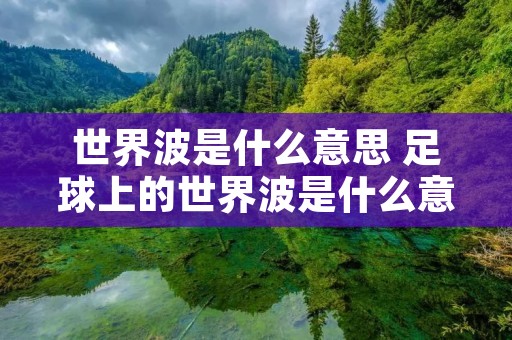世界波是什么意思 足球上的世界波是什么意思