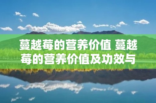 蔓越莓的营养价值 蔓越莓的营养价值及功效与作用