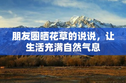 朋友圈晒花草的说说,让生活充满自然气息