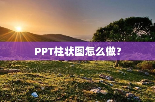 PPT柱状图怎么做？