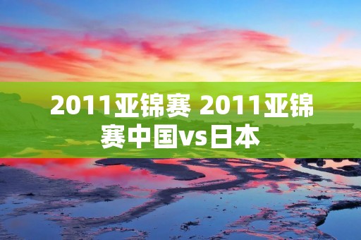 2011亚锦赛 2011亚锦赛中国vs日本