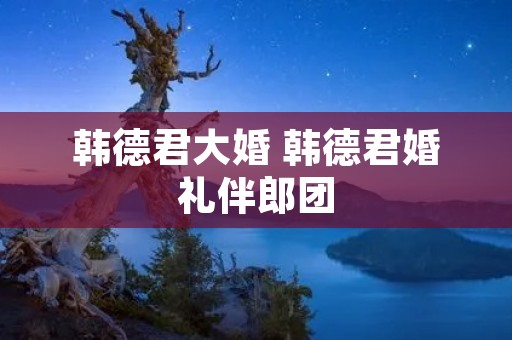 韩德君大婚 韩德君婚礼伴郎团 韩德君大婚 韩德君婚礼伴郎团