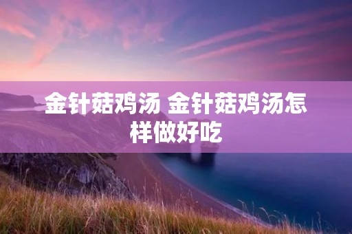 金针菇鸡汤 金针菇鸡汤怎样做好吃