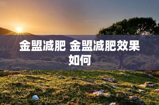 金盟减肥 金盟减肥效果如何