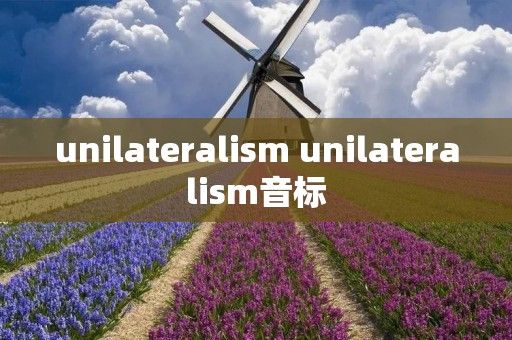 unilaterali** unilaterali**音标 unilaterali** unilaterali**音标