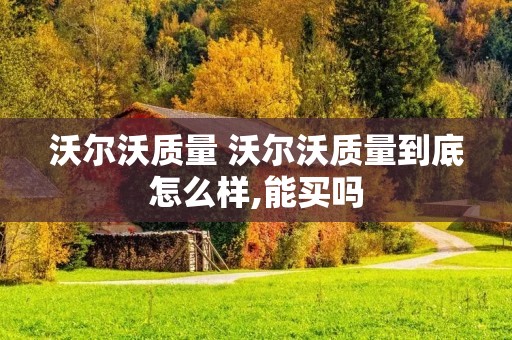 沃尔沃质量 沃尔沃质量到底怎么样,能买吗 沃尔沃质量 沃尔沃质量到底怎么样,能买吗