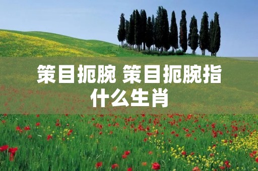 策目扼腕 策目扼腕指什么生肖