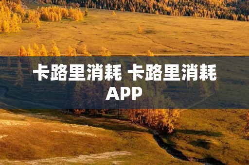 卡路里消耗 卡路里消耗APP 卡路里消耗 卡路里消耗APP