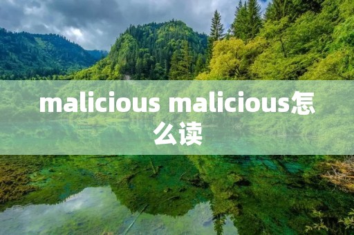 malicious malicious怎么读