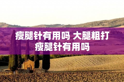 瘦腿针有用吗 大腿粗打瘦腿针有用吗