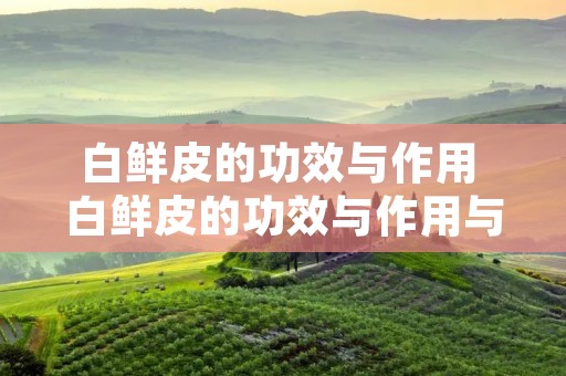 白鲜皮的功效与作用 白鲜皮的功效与作用与主治 白鲜皮的功效与作用 白鲜皮的功效与作用与主治