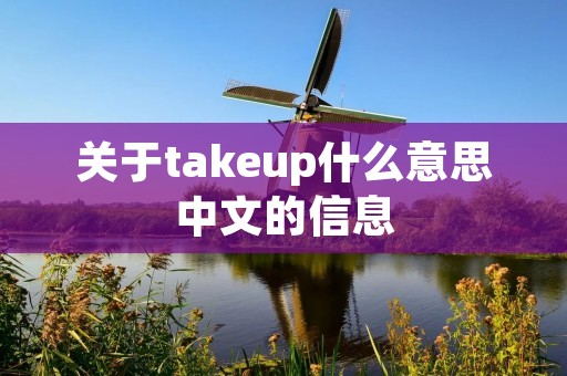 关于takeup什么意思中文的信息