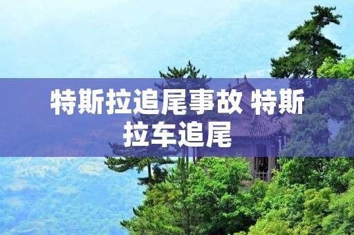 特斯拉追尾事故 特斯拉车追尾