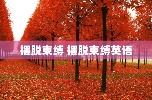 摆脱束缚 摆脱束缚英语