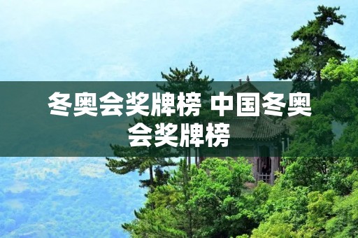 冬奥会奖牌榜 中国冬奥会奖牌榜 冬奥会奖牌榜 中国冬奥会奖牌榜